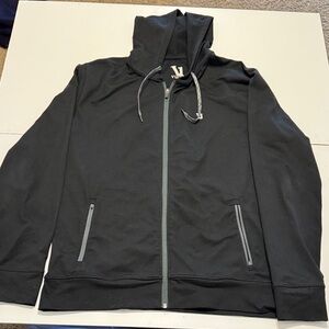 Vuori Black Zip-Up Hoodie size large